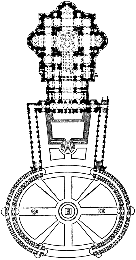 Plan of St Peter's at Rome