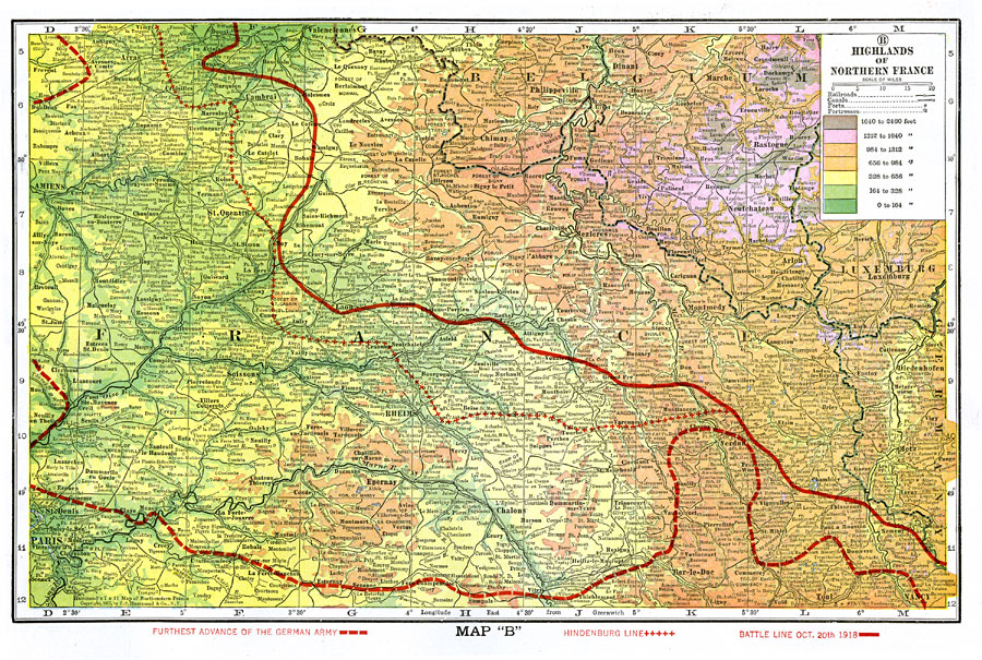 Highlands of Northern France during WWI