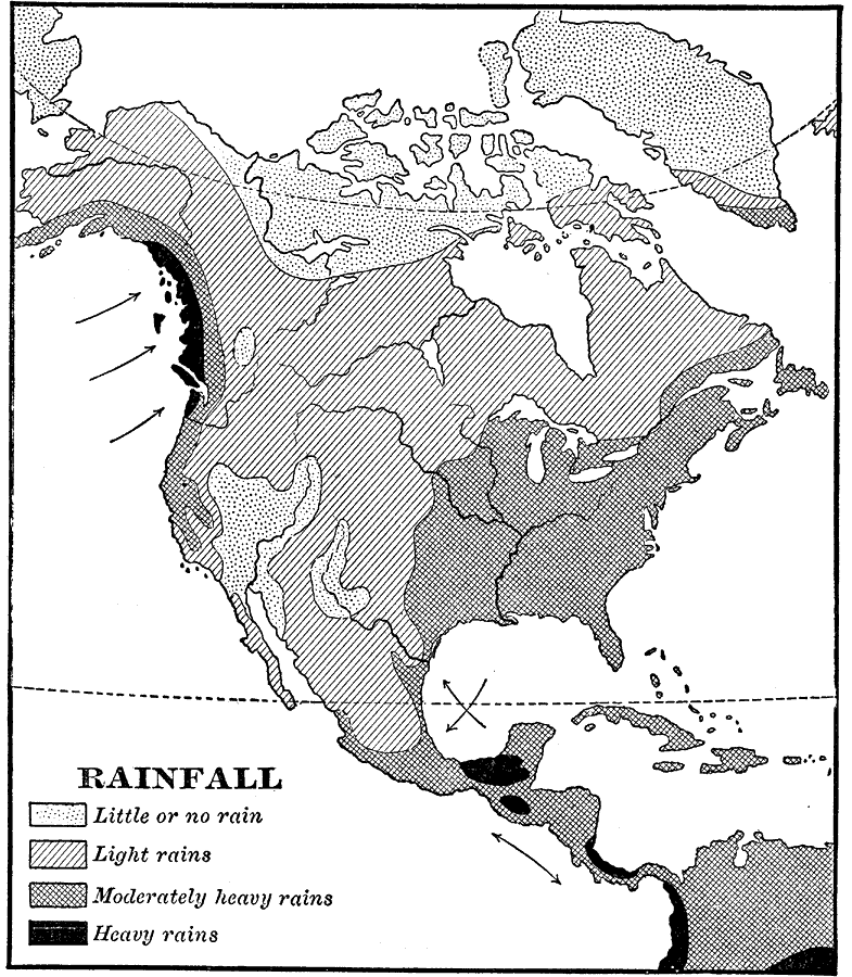 Rainfall in North America