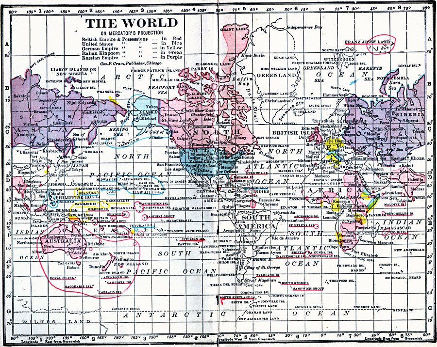 The World on Mercator's Projection