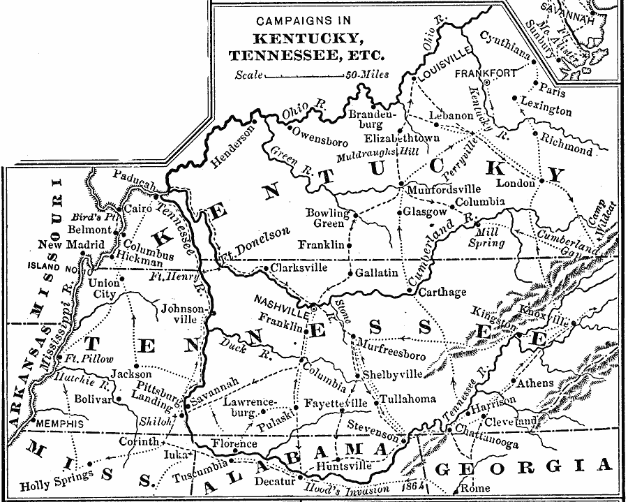 Campaigns in Kentucky and Tennessee