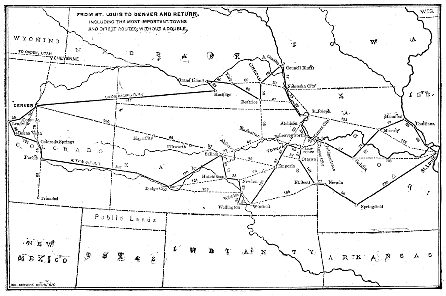 Long Distance Routes from St. Louis to Denver
