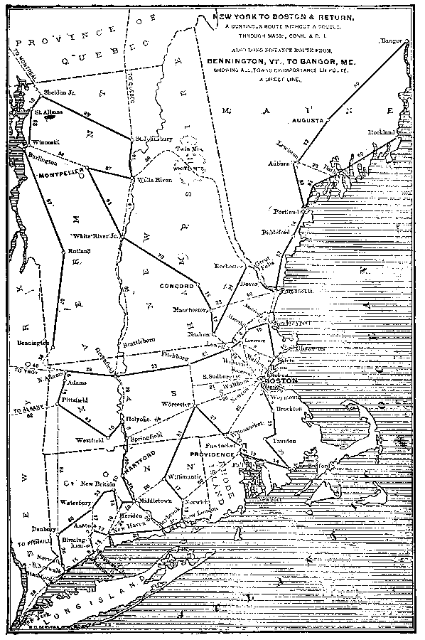 Long Distance Routes between New York and Boston