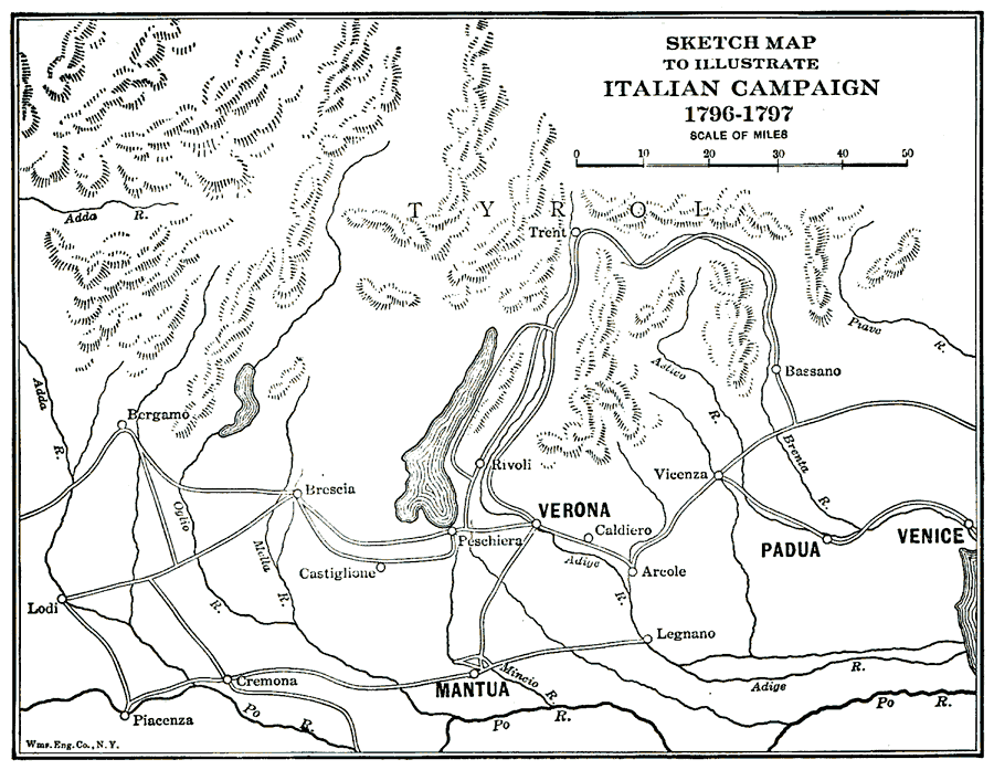 Sketch Map to Illustrate the Italian Campaign