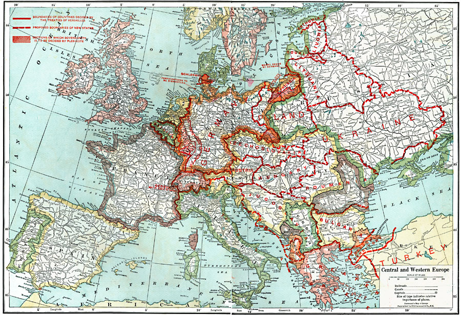 Central and Western Europe, Post WWI