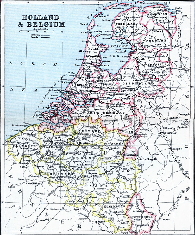 Holland, Belgium, and Luxemburg