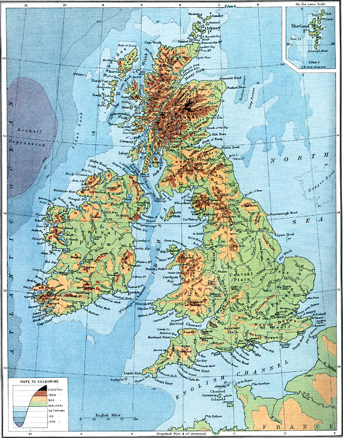 British Isles - Bathy-Orographical