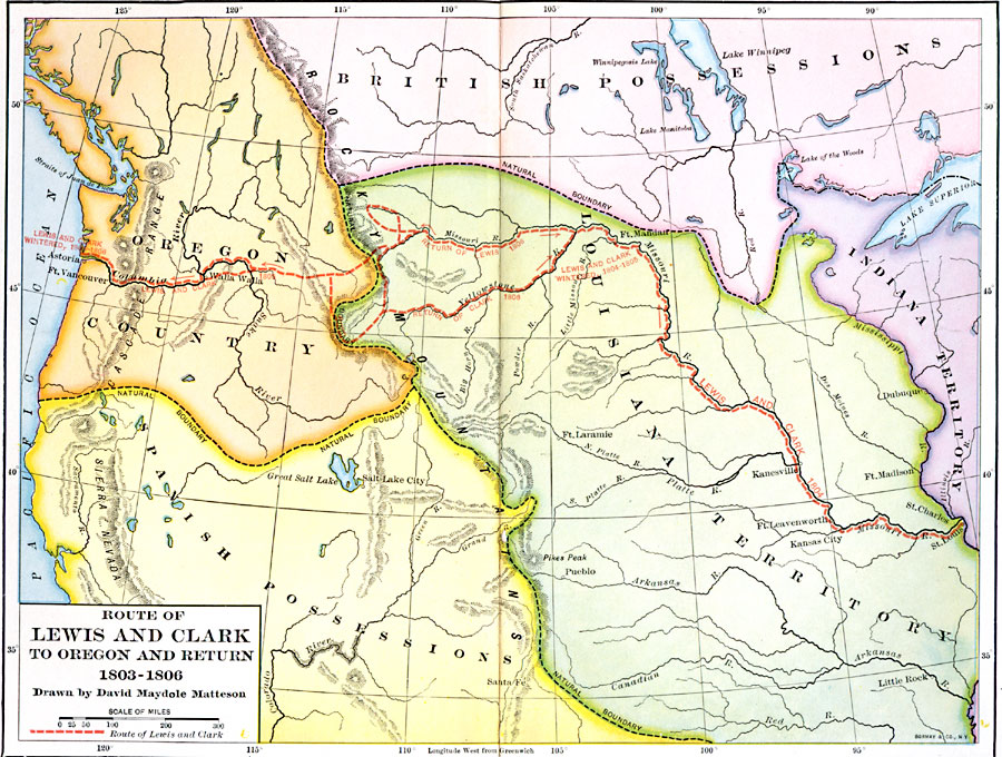Route of Lewis and Clark