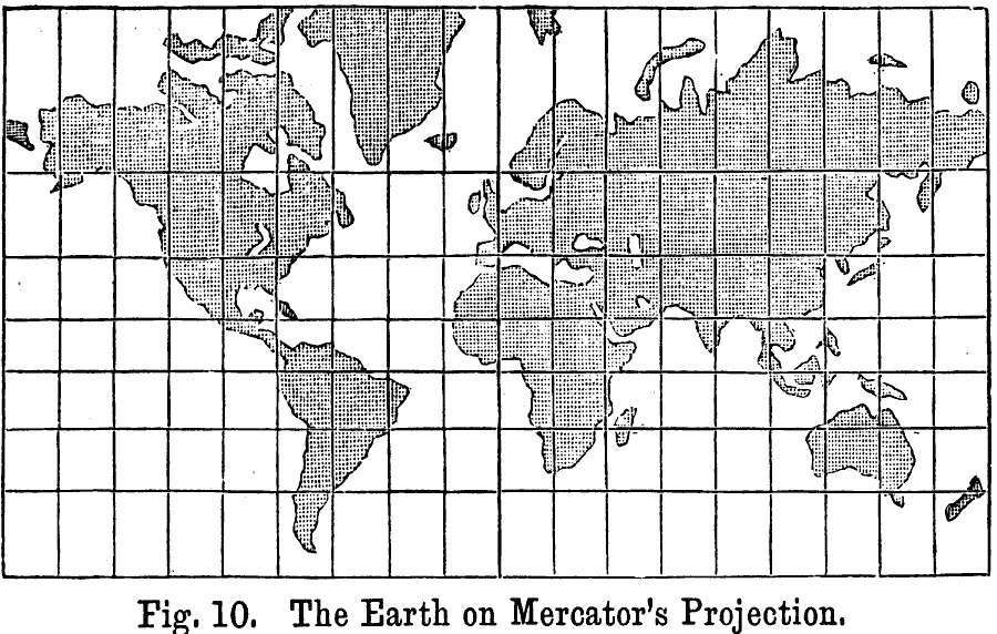 The Earth on Mercator's Projection, 1891