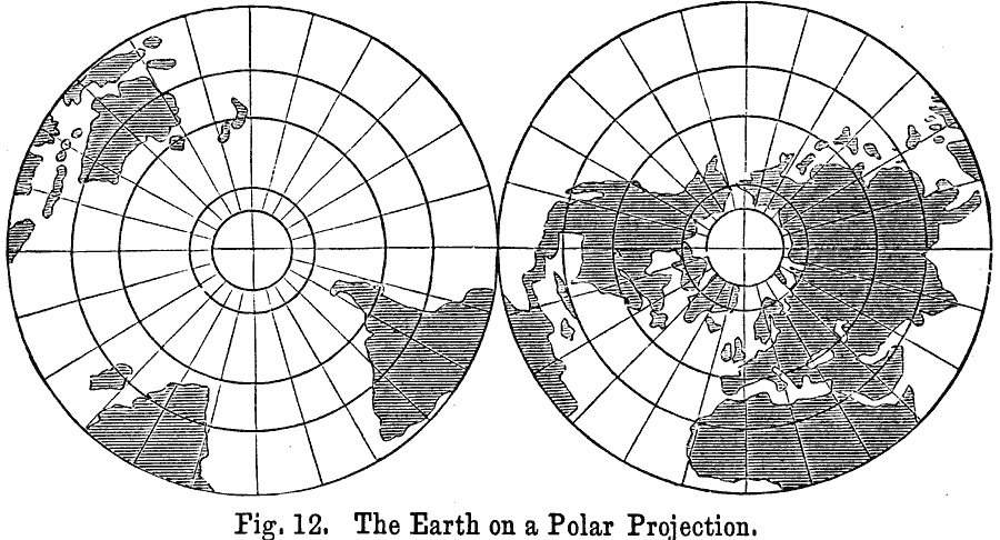 The Earth on a Polar Projection, 1891
