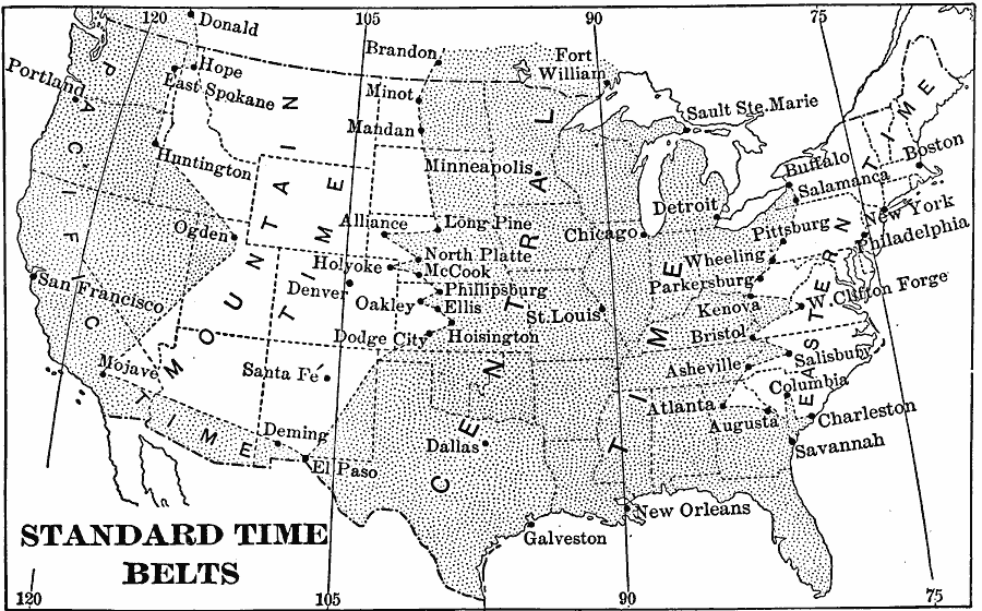 United States Standard Time Belts
