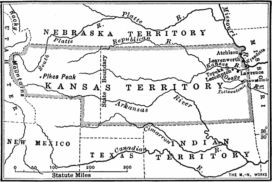 Scene of the struggle in the Kansas Territory
