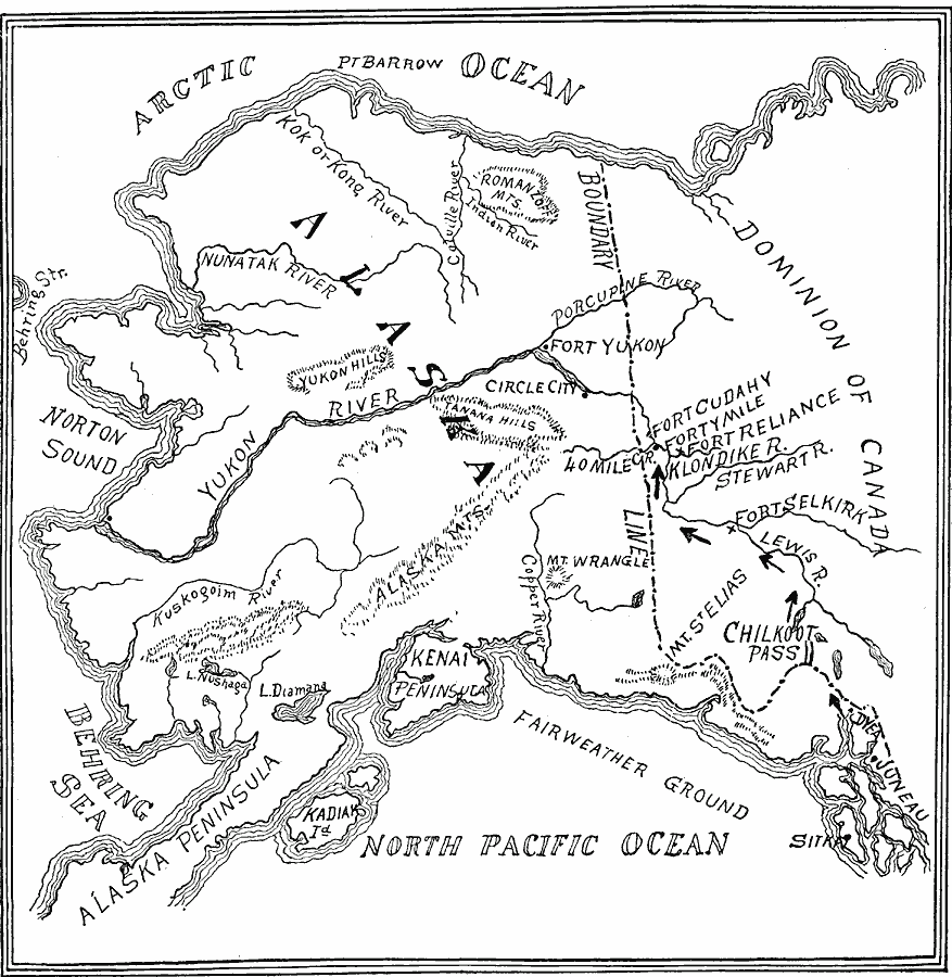 The Klondike Gold Diggings and vicinity