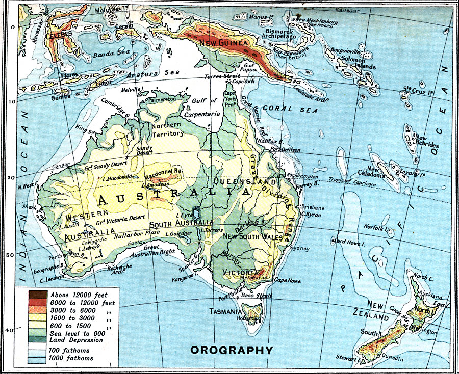 Australia – Orographical