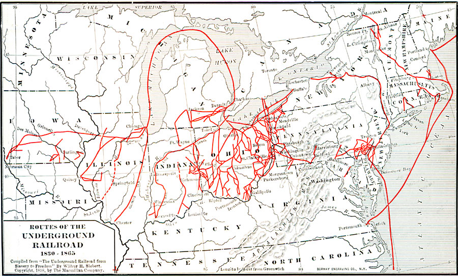Routes of the Underground Railroad