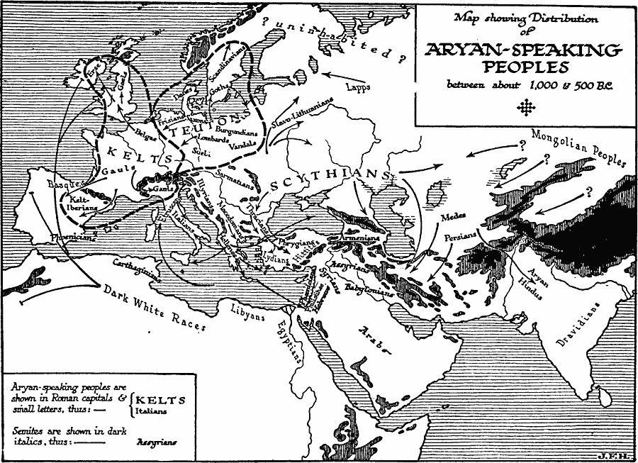 Distribution of Aryan-Speaking Peoples