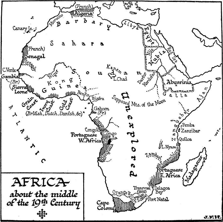 Sketch Map of Mid-Century Africa