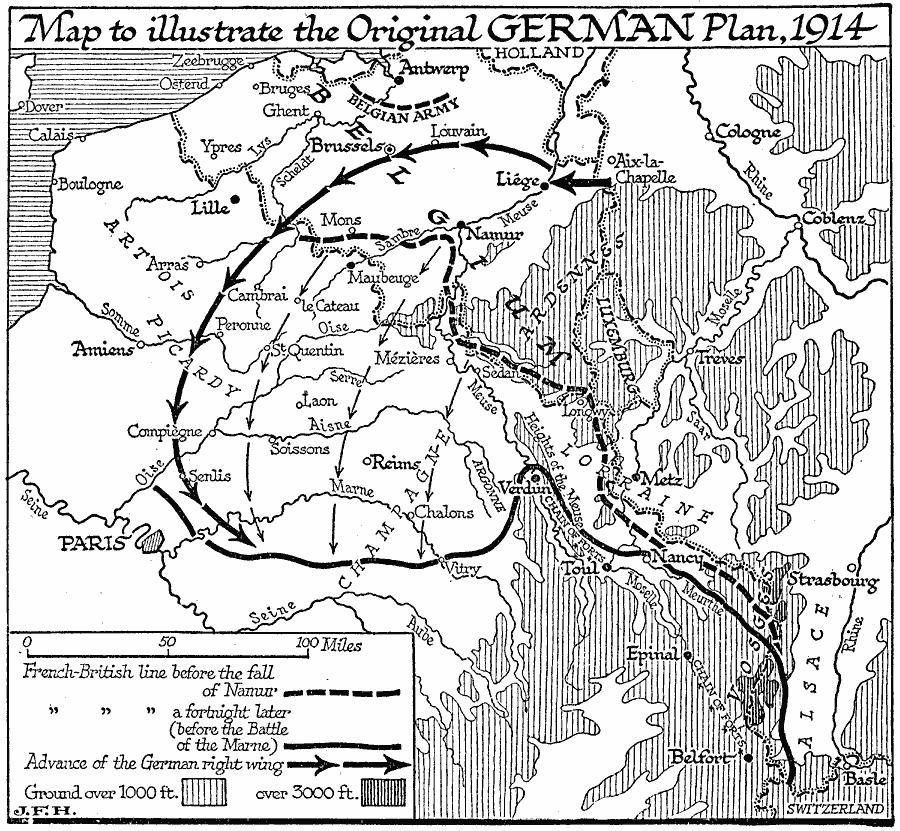 Original German Plan on the Western Front