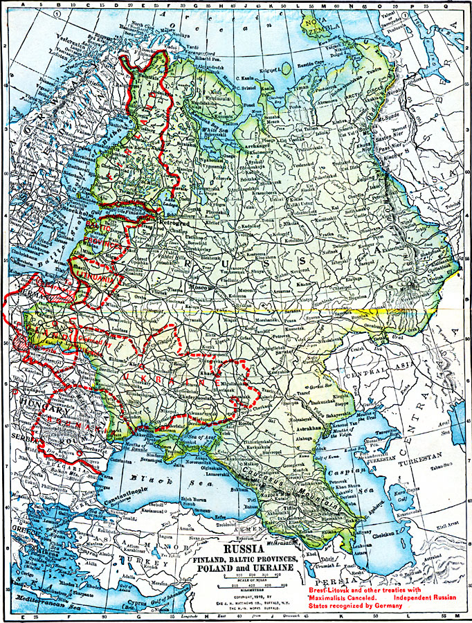 Russia, Finland, Baltic Provinces, Poland, and Ukraine