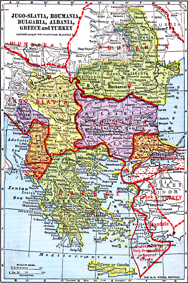 Jugo-slavia, Roumania, Bulgaria, Albania, Greece, and Turkey