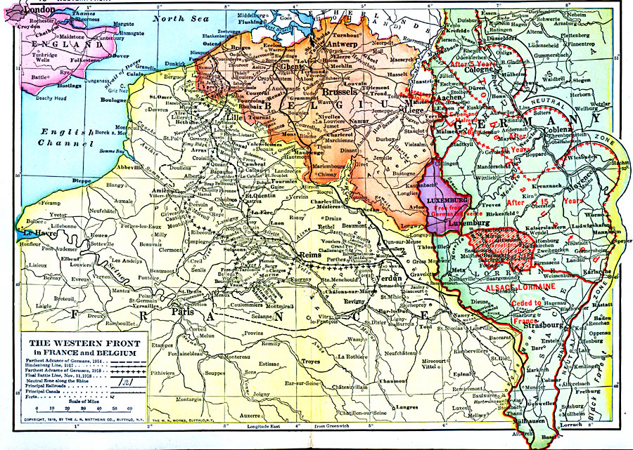 The Western Front in France and Belgium