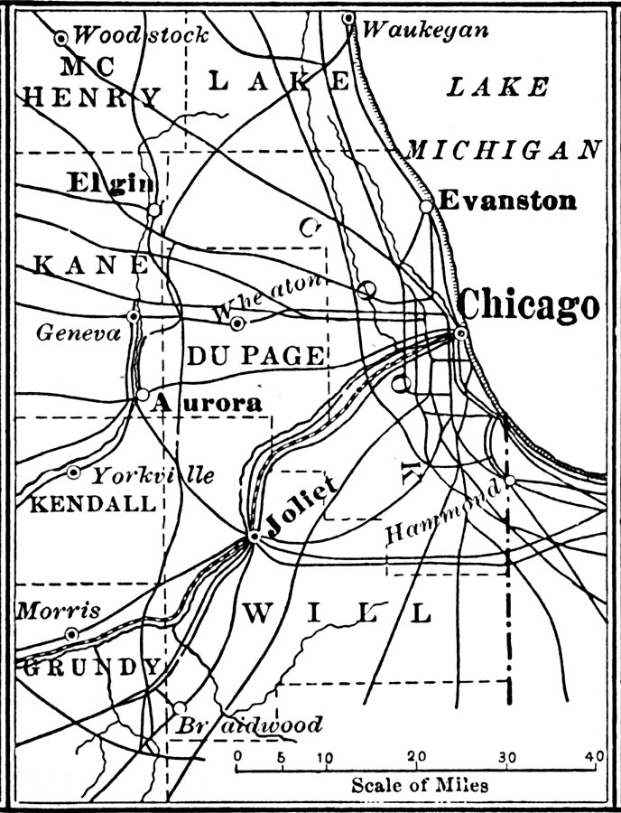 Chicago and Surrounding Counties, 1909