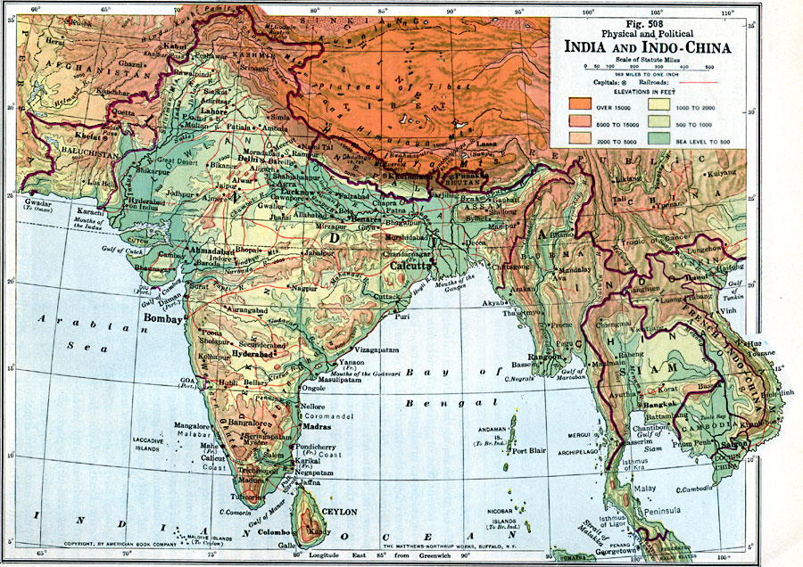 South Asia Map Rivers