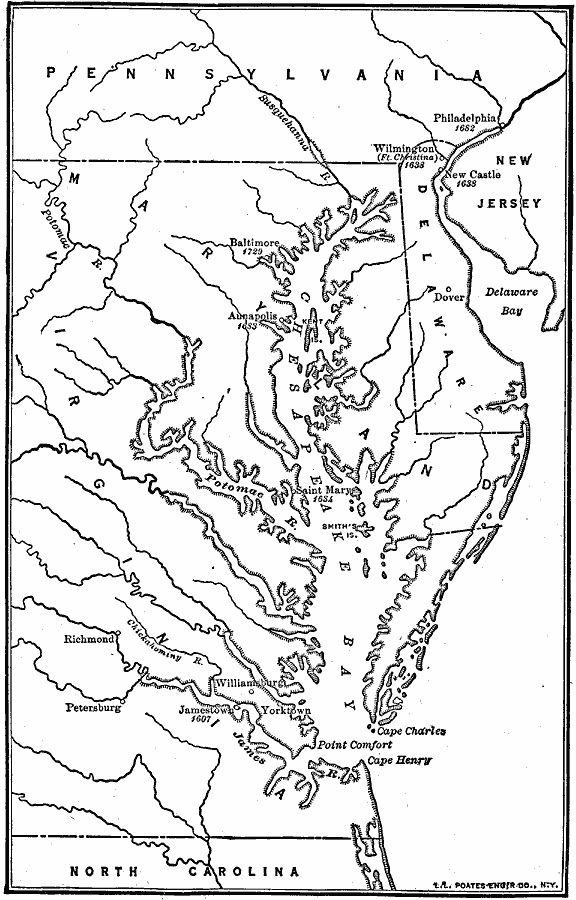 The Chesapeake Bay Colonies.
