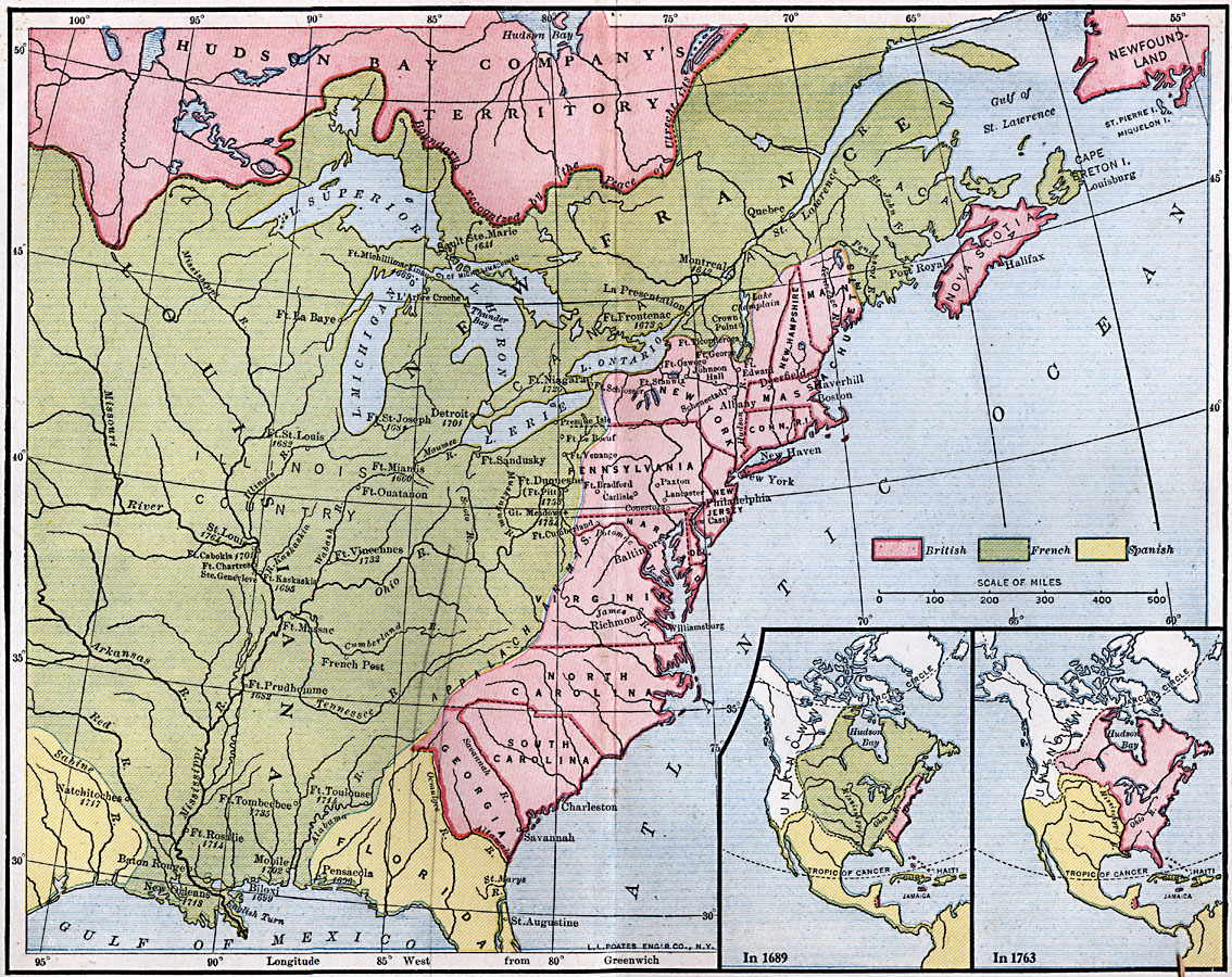 French Posts and Forts in Louisiana and New France