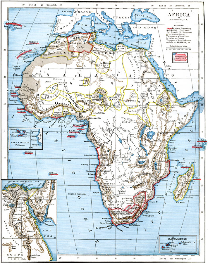 Native Territories and European Possessions in Africa