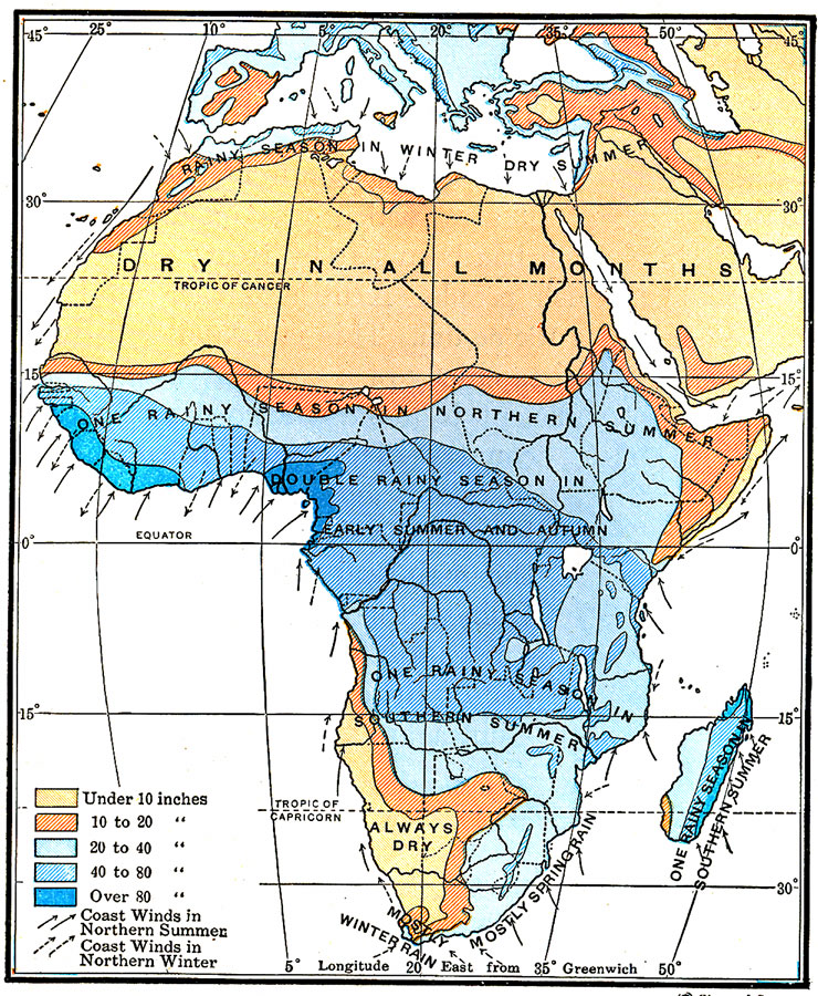 Annual Rainfall in Africa