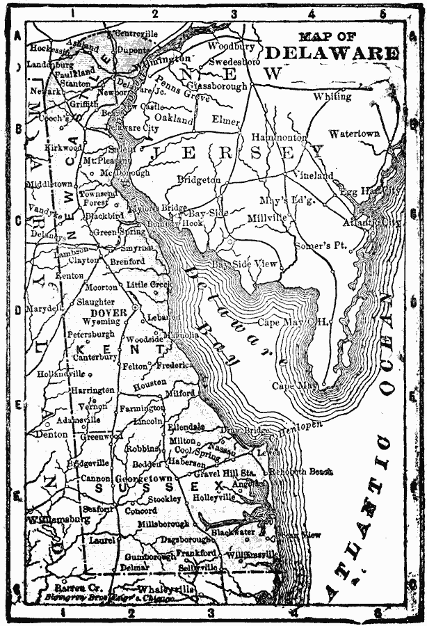 Map of Delaware