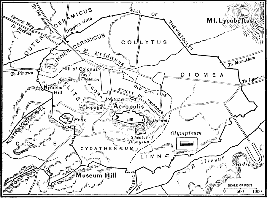 Plan of Athens, Time of Pericles, 479-431 B.C. 
