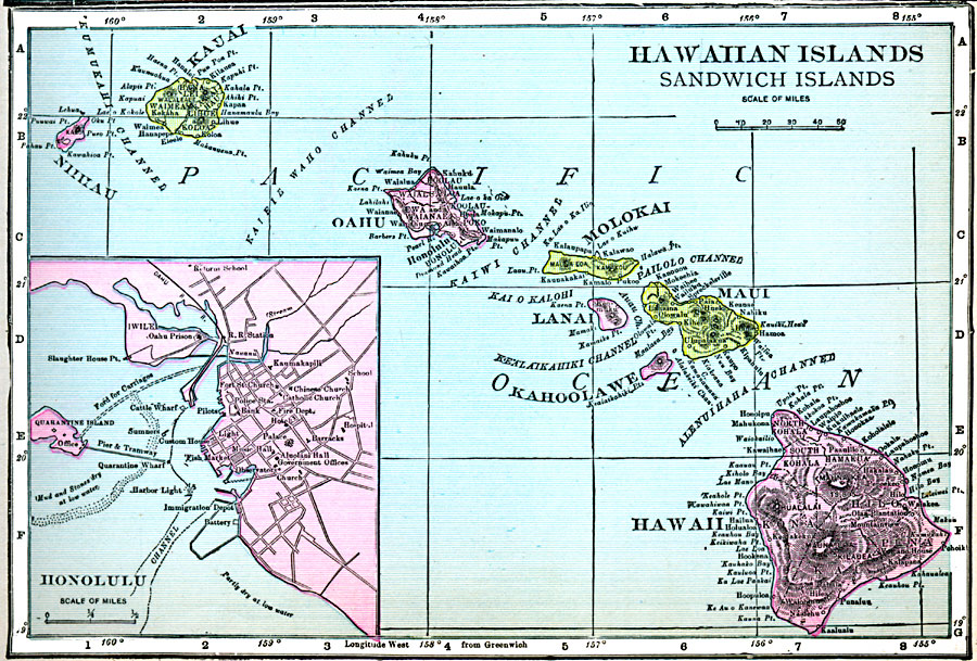 Hawaiian Islands (Sandwich Islands)