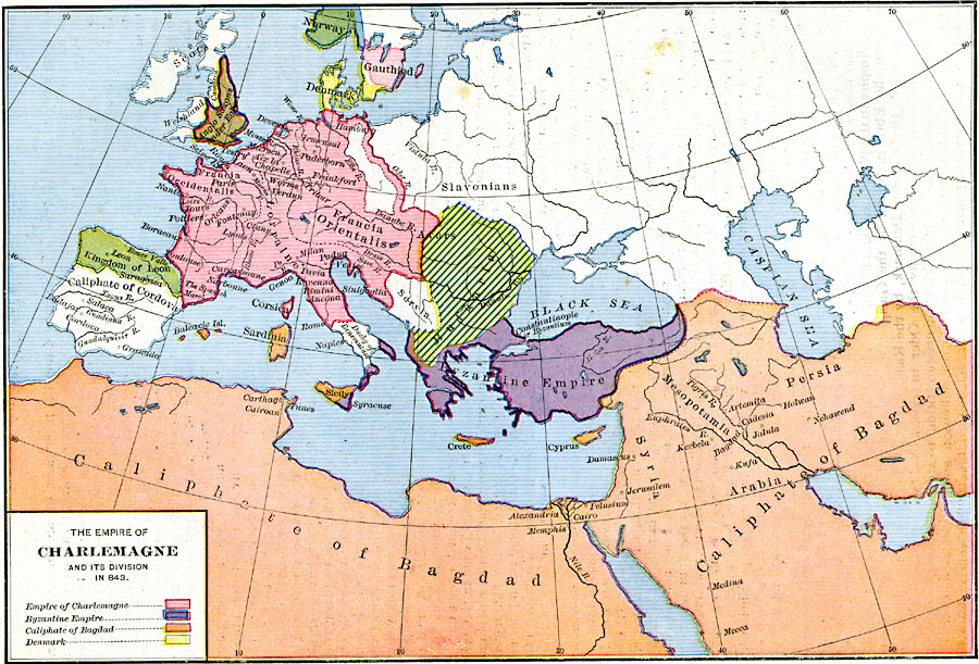 The Empire of Charlemagne and its Division