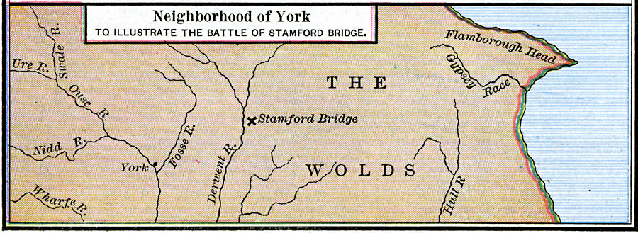 Neighborhood of York to illustrate the Battle of Stamford Bridge