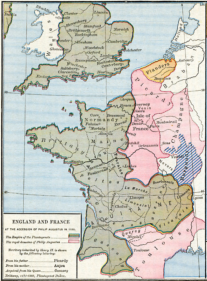 map of england and france