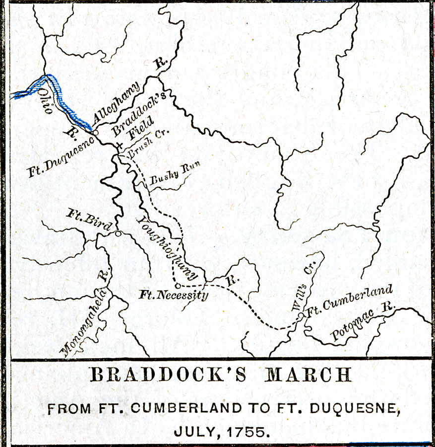 Braddock's March from Ft. Cumberland to Ft. Duquesne