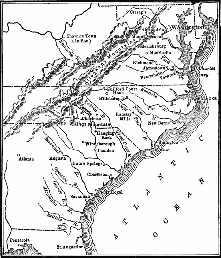 Operations in the South during the American Revolutionary War