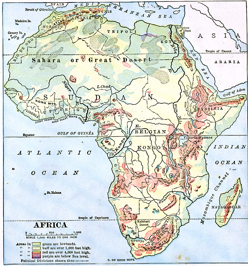 Elevations of Africa