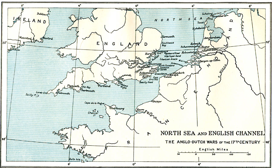 North Sea and the English Channel