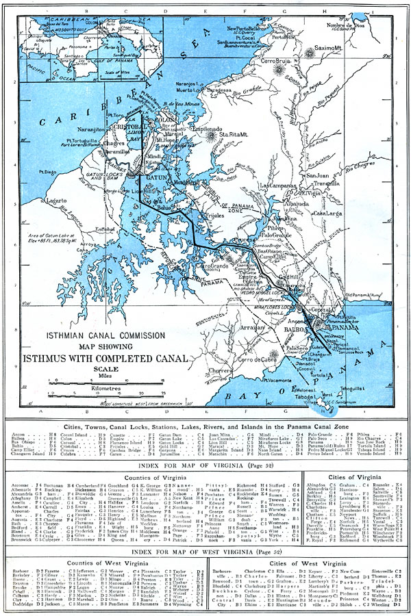 Isthmus with Completed Panama Canal