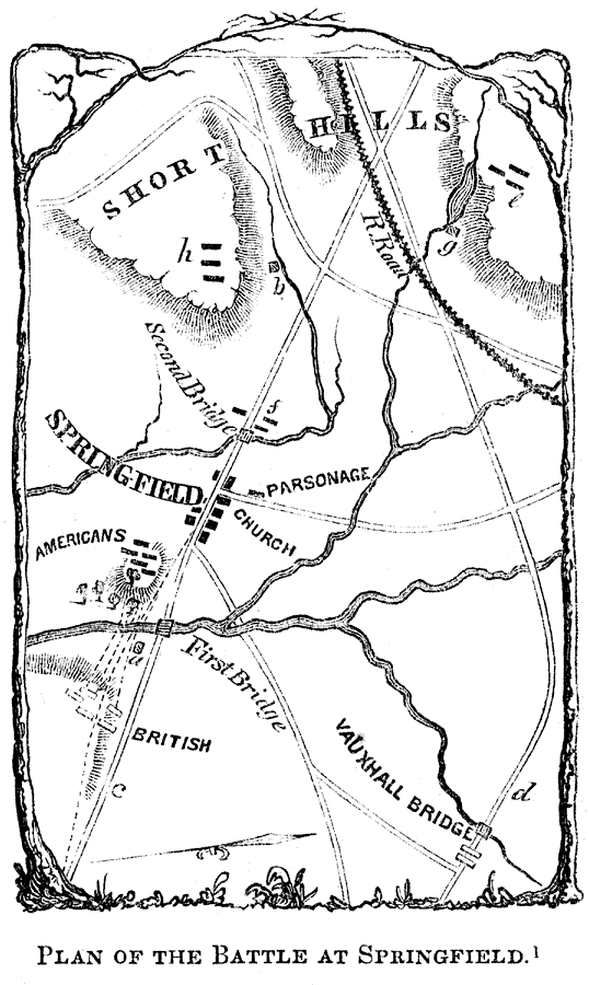 Plan of the Battle at Springfield