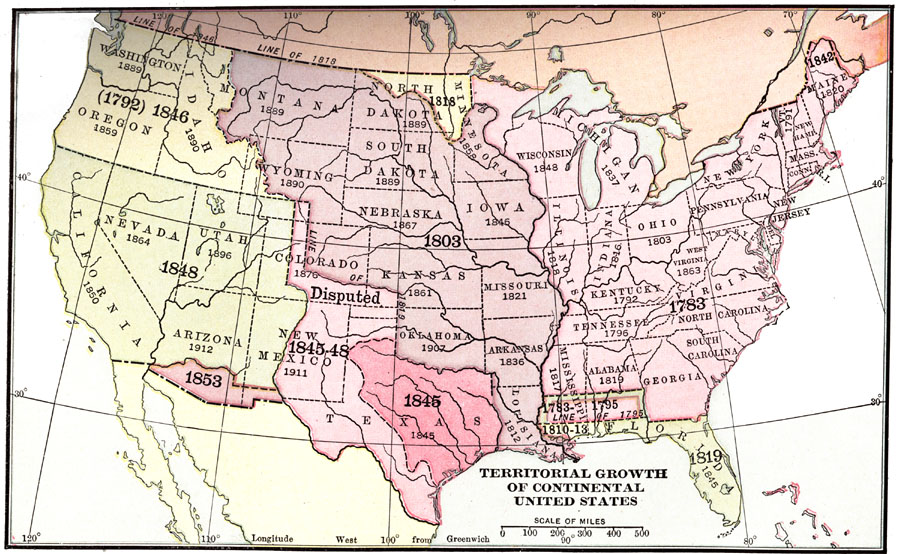 Territorial Growth of the Continental United States