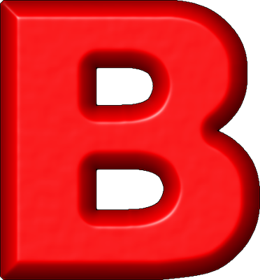 Presentation Alphabet Set: Red Refrigerator Magnet B
