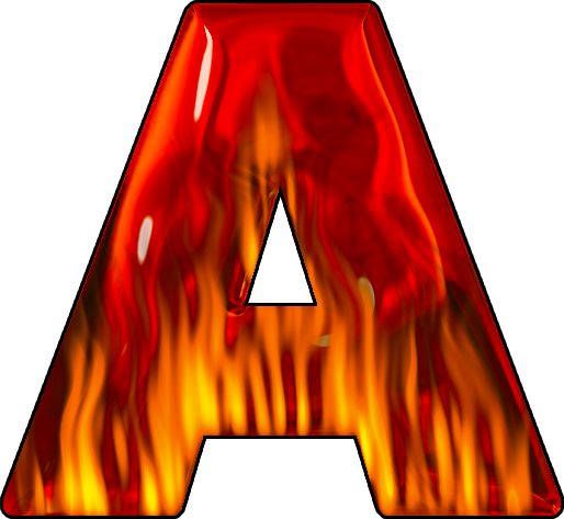 Presentation Alphabets: Hot Letter A