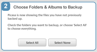 Choose Folders and Albums to Backup