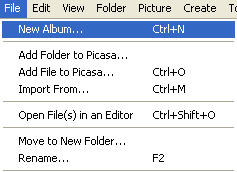 File, New Album