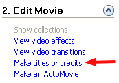 Edit Movie, Make titles or credits