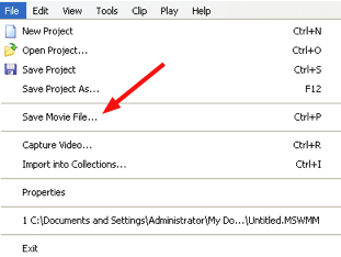 File, Save Movie File...